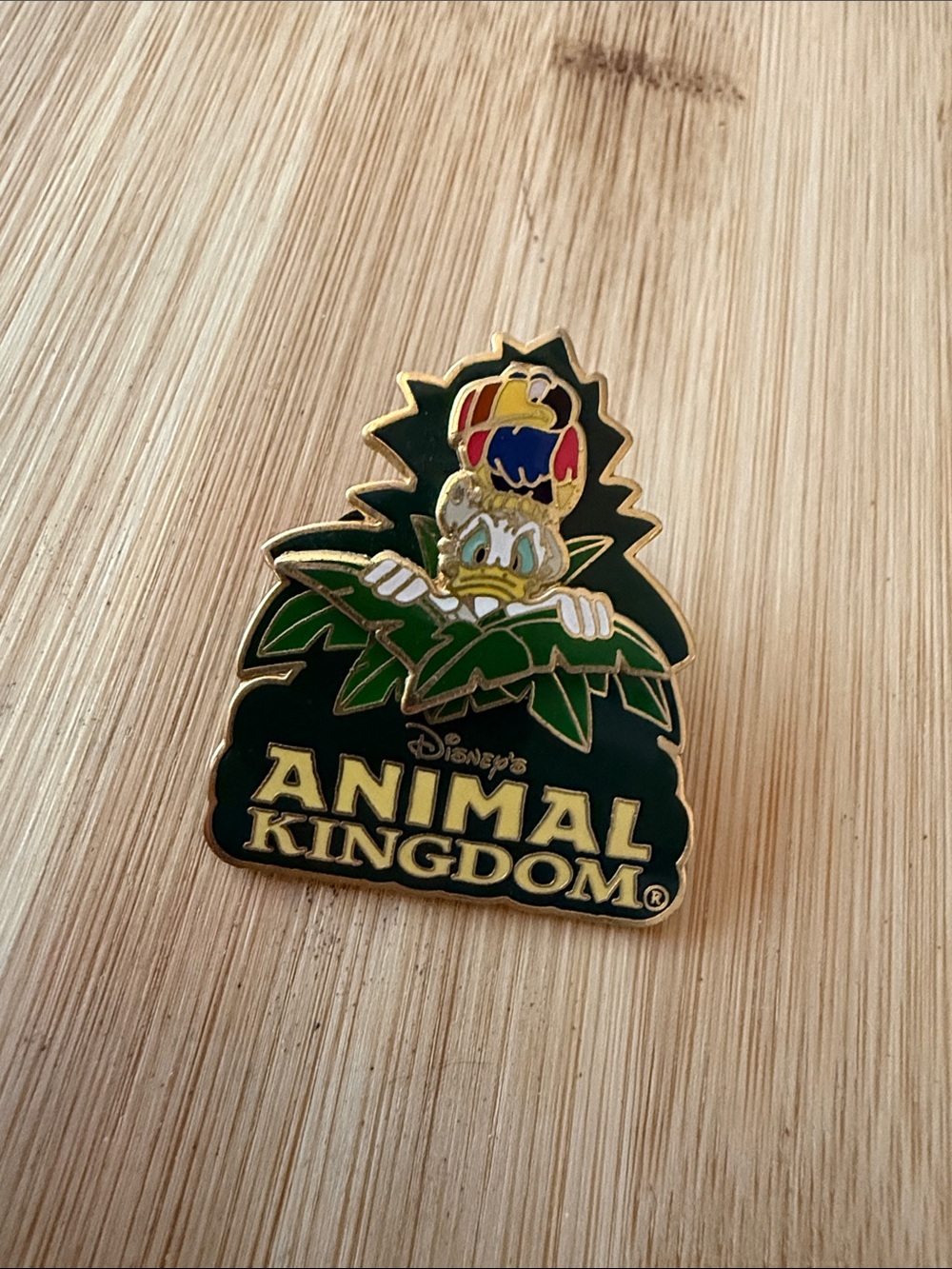 Disney Animal Kingdom Donald Duck Green Enamel Pin